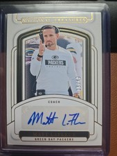 2024 Panini National Treasures - Signatures Matt LaFleur, #SIGS-MLR Gold /49 AU