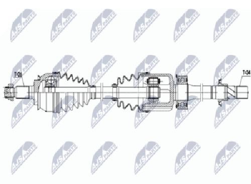 Original NTY Drive Shaft NPW-BM-156 For MINI