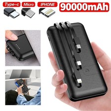 9000000mAh Power Bank Portable Fast Charger Battery Pack 2 USB for Mobile Phone.