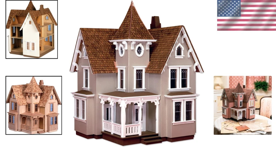 Миниатюрный викторианский кукольный домик в комплекте - Изображение 2 из 4