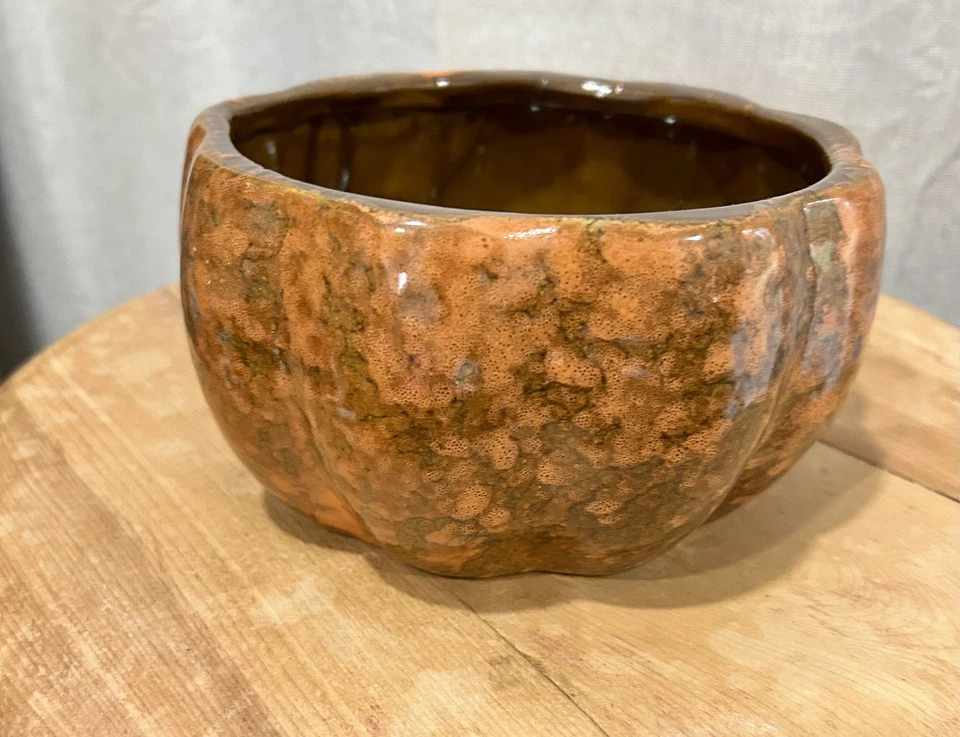 Tarro de galletas de calabaza plato de caramelo plato de cerámica esmaltada decoración de otoño Foto 4 de 4