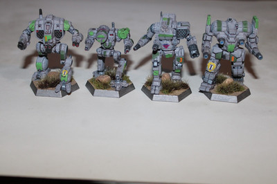 Battletech Figurenset-''Inner Sphere  Mech Lanze-4 Mechs aus Plastik-Modern