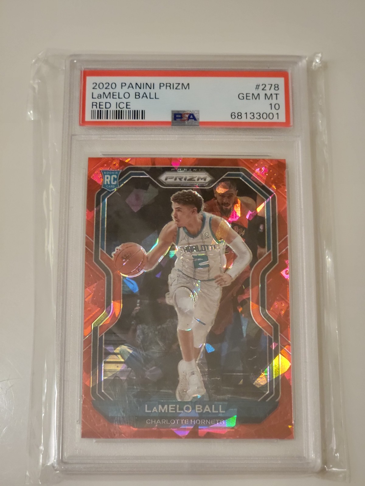 2020 Panini Prizm Red Ice Lamelo Ball Rookie RC #278 PSA 10 GEM MINT Hornets