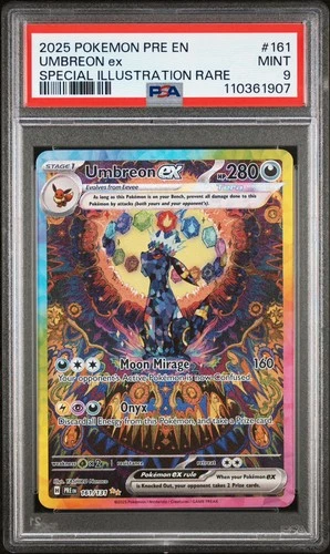 2025 POKEMON PRISMATIC EVOLUTIONS SPECIAL ILLUSTRATION RARE UMBREON EX PSA 9