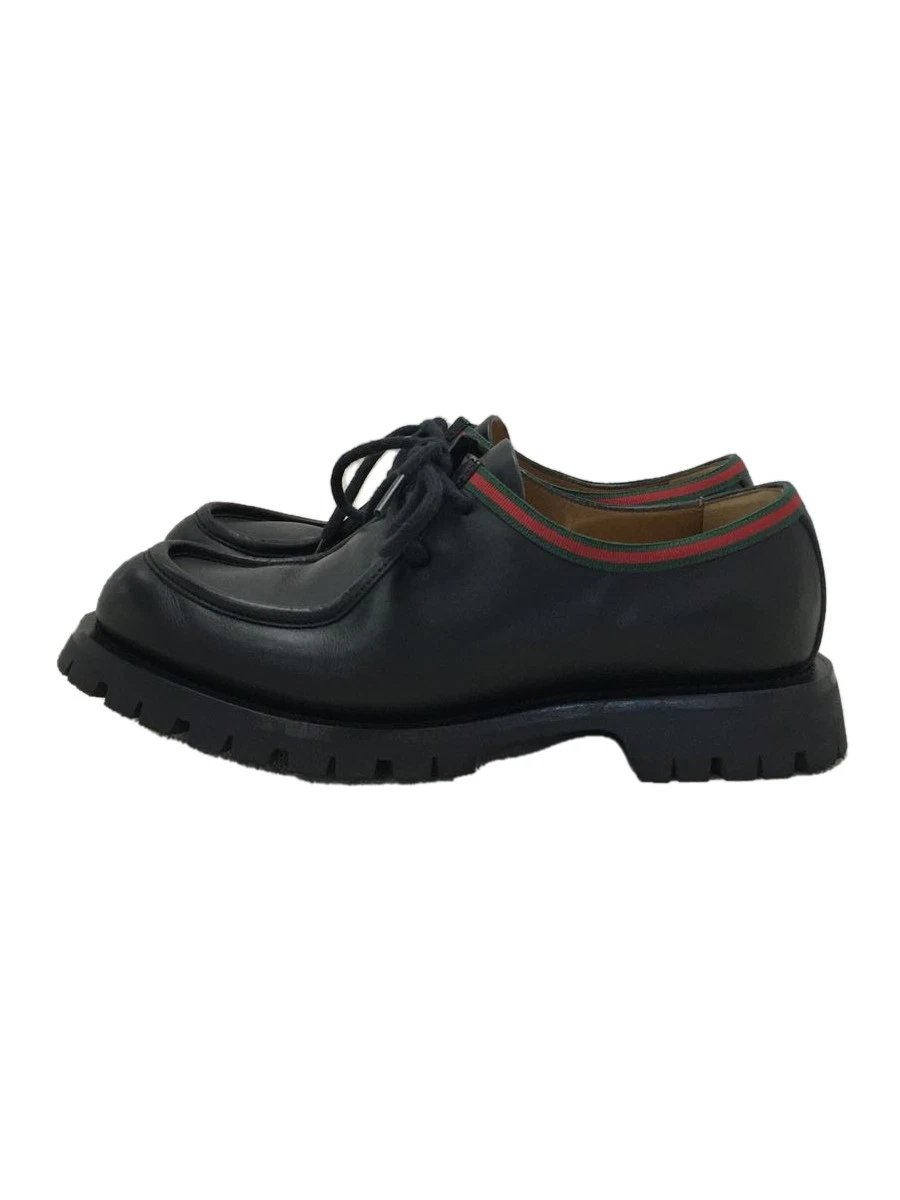 Gucci Chaussures UK6 Baskets Cuir Noir Occasion, 29,5cm Hauteur Semelle 3cm