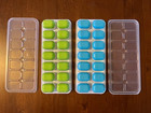 Mini Ice Cube Trays & Lids College Dorm Office RV Camper Green and Blue 2 Pack — photo 2