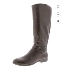 Style And Company Women's Kindell Closed Toe Mid Calf, Chocolate Size 5