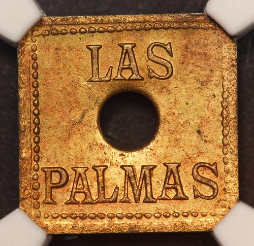 1920s Mexico Chiapas Las Palmas Coffee 5 Centavos Token - NGC MS 62 - R-CHP-104