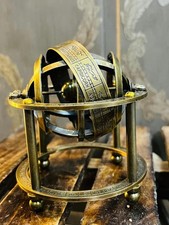 Antique Brass Armillary Sphere Astrolabe Nautical Maritime Desk Collectible Gift