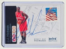 J.J. Hickson 50/50 Autograph Draft Day Postmarks Hot Prospects 2008-09 EXCELLENT