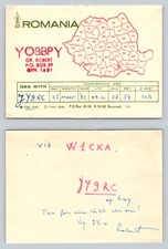 Ham Radio QSL QSO Postcard YO8BPY, București, București, Romania