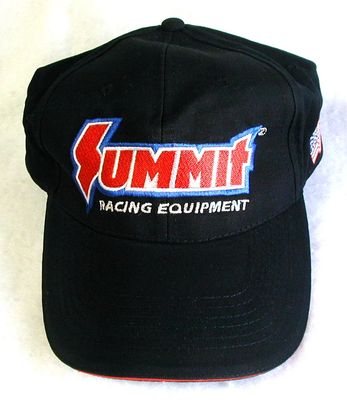 NEW Ball Cap SUMMIT RACING EQUIPMENT Embroidered Cotton Black Multi TEMA