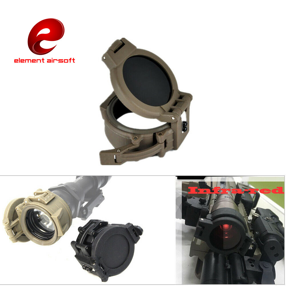 Tactical FLASHLIGHT IR FILTER FM63 64mm flip cover with lock for