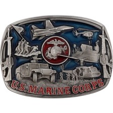 New Marine Usmc Us Marines Veteran Anchor M-16 1990s NOS Vintage Belt Buckle