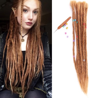 100 Human Hair Dreadlocks 20 Pieces Single Ended Dreads Locs 20
