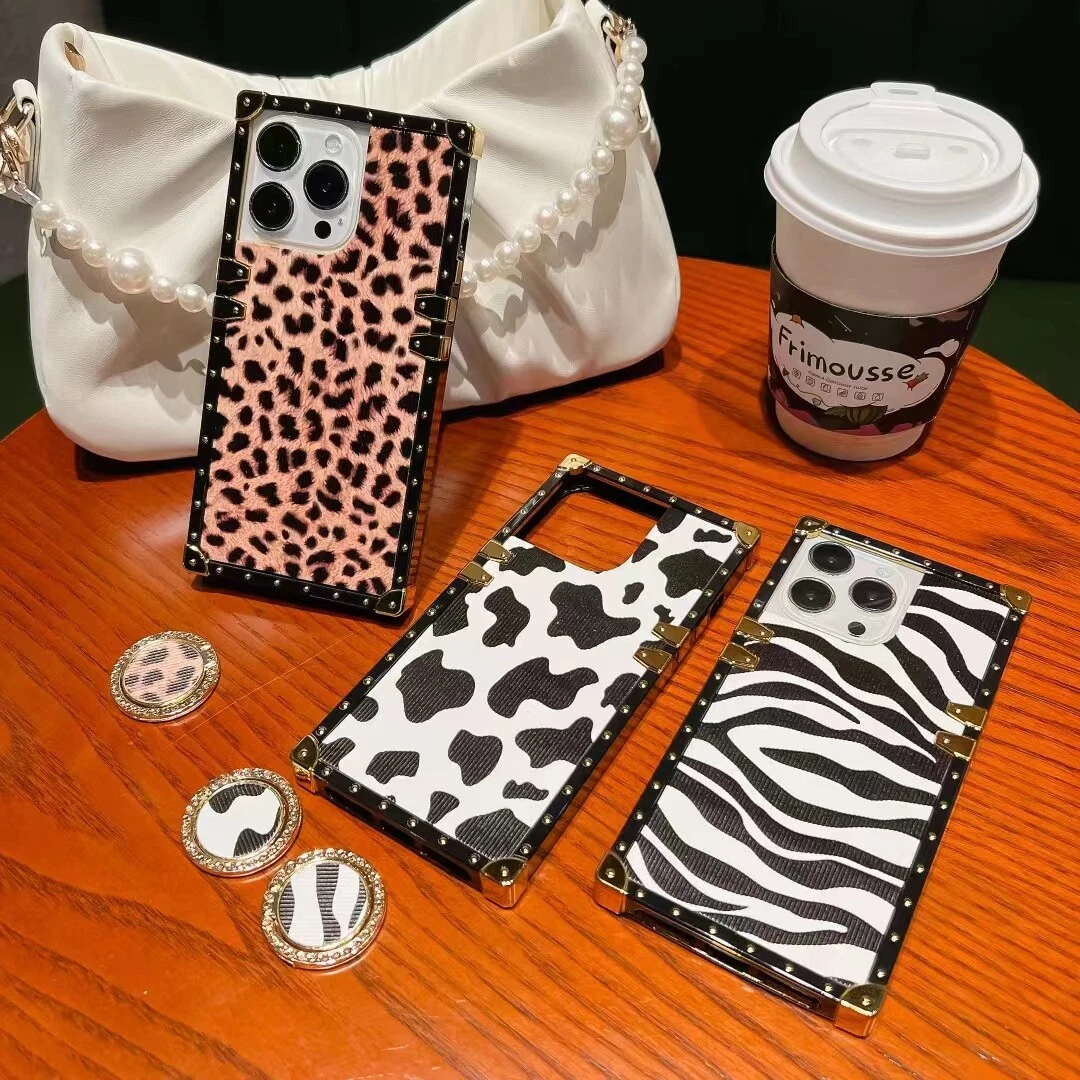 Ring Leopard Zebra Phone Case For iPhone 17 16 15 14 13 12 11 Pro Max XR 8 7 SE