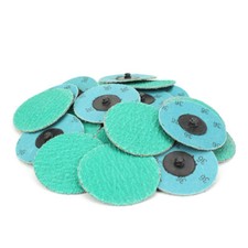 200 Pack - 3" 36 Grit Zirconia Grind Aid Quick Change Sanding Discs Type R Roloc