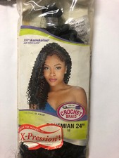 X-Pression Bijoux 84 INCH"100 PERCENT KANEKALON FIBER crochet braid black