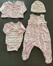 Violette Javier Petit Bateau BABY girl NB outfit pink floral 4pc GIFT SET