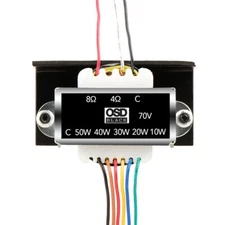 70V Speaker Commercial  Audio Transformer 50W Max (50W, 40W, 30W, 20W and 10W)