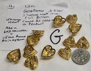 Authentic Vtg Navette Marquis Rhinestone Jewelry Settings Some Miriam Haskell # 301