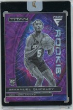 2020-21 Panini Flux Basketball Purple Scope Prizm Rookie #13 Immanuel Quickley 