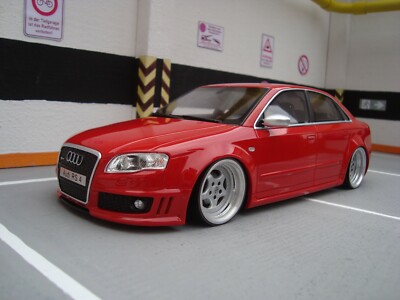 1:18 Audi RS4 Limo Tiefer Tuning mit 19 Zoll Porsche Cup Echt Alu Felgen