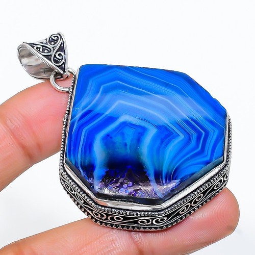 Pendentif bijoux ethniques fait main en pierre précieuse malachite 1,58