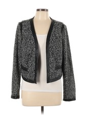 Eva Longoria Women Gray Jacket L