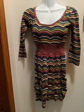 Jessica Simpson Juniors Women's XS Sweater Dress Multicolor stretch waist