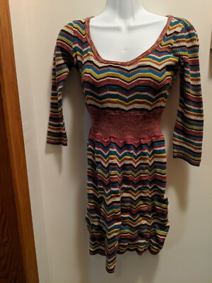 Jessica Simpson Juniors Women's XS Sweater Dress Multicolor stretch waist |  eBay