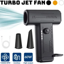 Portable 130000RPM Jet Dry Blower Mini Jet Electric Air Blower Turbo w/LED Light