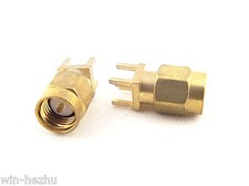 1x RF Coaxial Connector Adapter SMA Male Plug Straight Solder PCB PC Board Mount