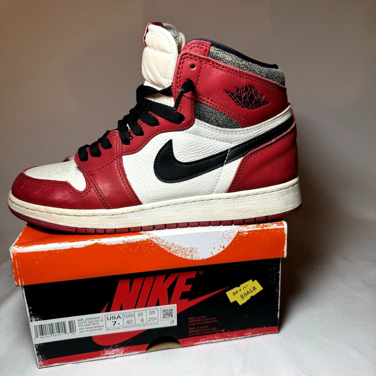 Nike Air Jordan 1 Retro High OG GS Chicago Lost & Found Nike Air Jordan 1 Retro High OG GS Chicago Lost & Found