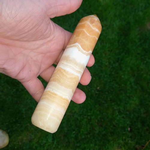 18cm Orangencalcit Massagestab Massage Mexiko Kalcit Stick Stabilisierung Zen 18cm Orangencalcit Massagestab Massage Mexiko Kalcit Stick Stabilisierung Zen
