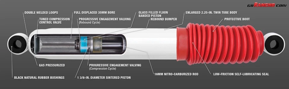 07-13 Silverado Sierra 1500 Rancho Quicklift Leveling Strut + RS5000X Shocks 4WD Foto 3 de 4