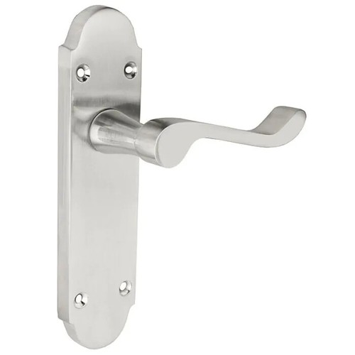 Shaped scroll Interior door handle pair Chrome, Brass or Black - Picture 3 of 5
