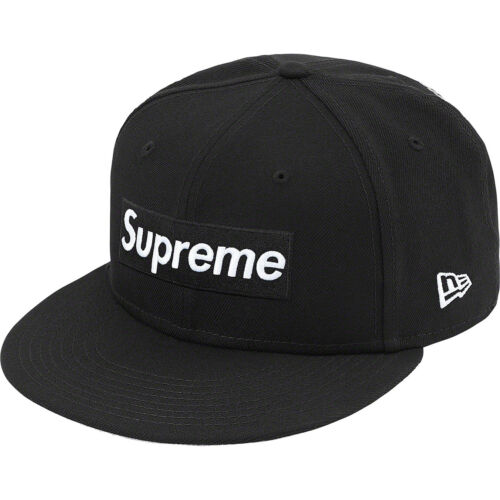 Supreme Champions Box Logo New Era Black fitted Cap Hat size 7 