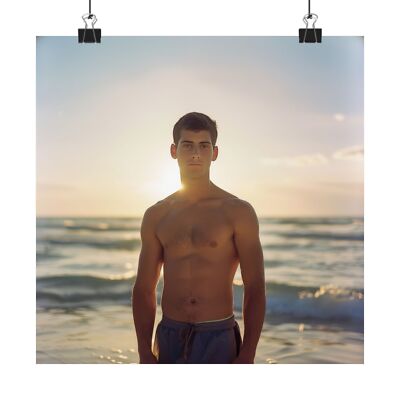 Israeli Man on Tel Aviv Beach Artwork, Wall Art Decor by Igor Zeiger