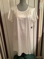 Vintage Natori Classics Nightgown XS Ivory Sam s Fifth Avenue Cap Sleeves