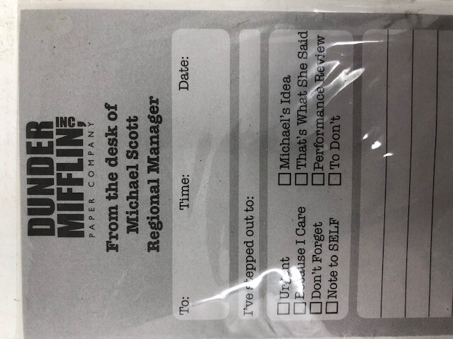 The Office Magnetic List Pad Michael Scott Dunder Mifflin NISP | eBay