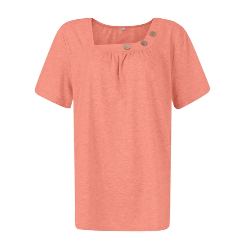Damen T-Shirts Kurzarm Mode T-Shirts Tops Freizeit Sommer Outfits Kleidung - Bild 3 von 16