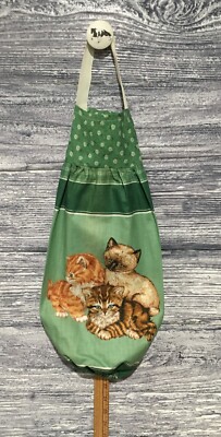 Plastic Grocery Bag Rag Sock Holder Kittens Siamese Orange Marmalade Brown Tabby