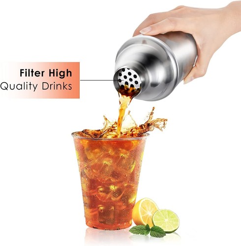 500ml Stainless Steel Cocktail/Martini Shaker Bartender Barware Mixer/Maker SL - Picture 5 of 10