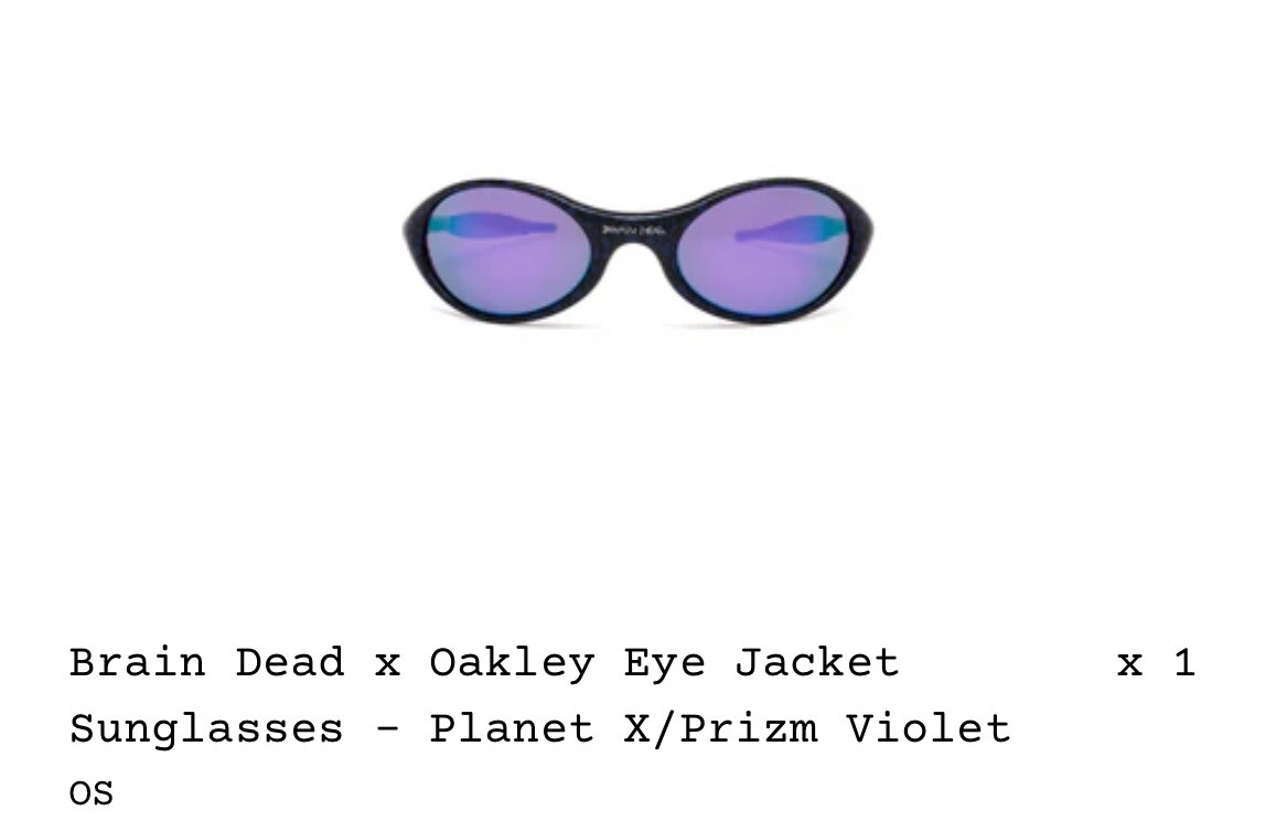 Oakley Eye Jacket Brain Dead Planet X Prizm Violet y2k Oakley Eye Jacket Brain Dead Planet X Prizm Violet y2k