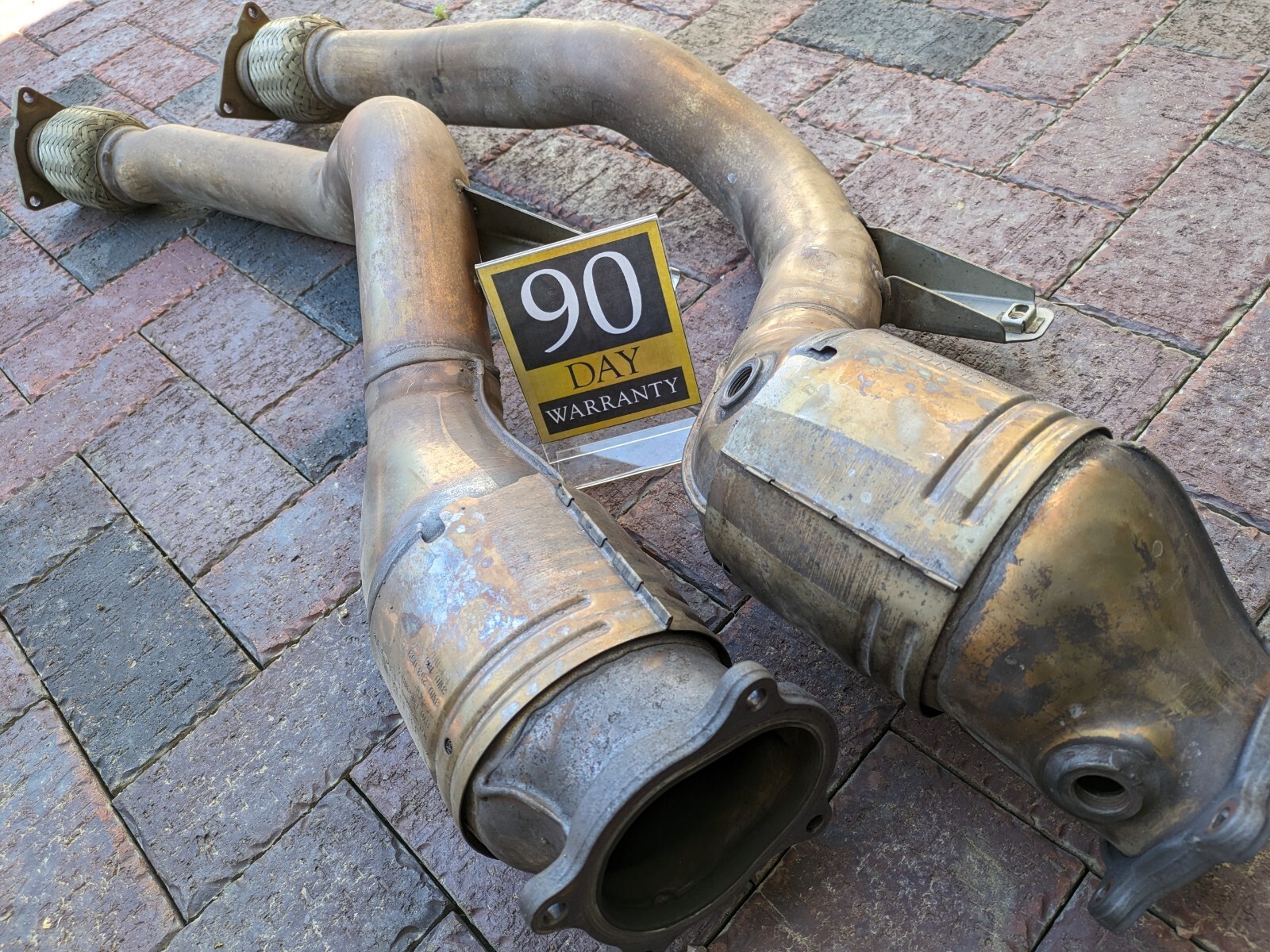 03-12 Bentley Continental GTC GT Exhaust Downpipe Left & Right Side Set OEM