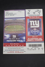 NFL 2009 New York Giants NFC Championship Game Full Unused Ticket