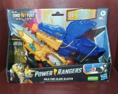 NIB Power Rangers Dino Fury Gold Fury Blade Blaster NEW In Box Gun Dagger Blue