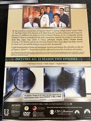 NEW Diagnosis Murder - Complete SECOND 2nd Season 2 / DVD SET