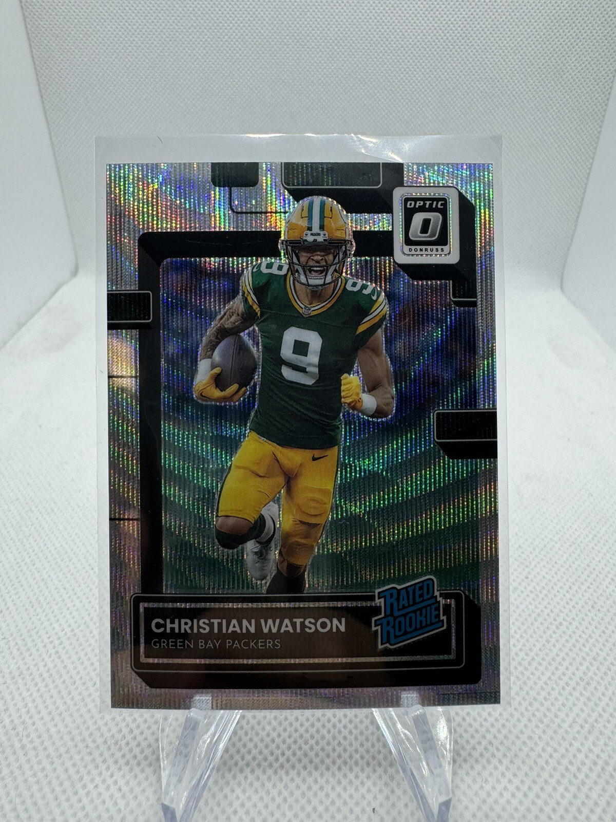 2022 Donruss Optic #219 Christian Watson Wave #'d 195/300 B1